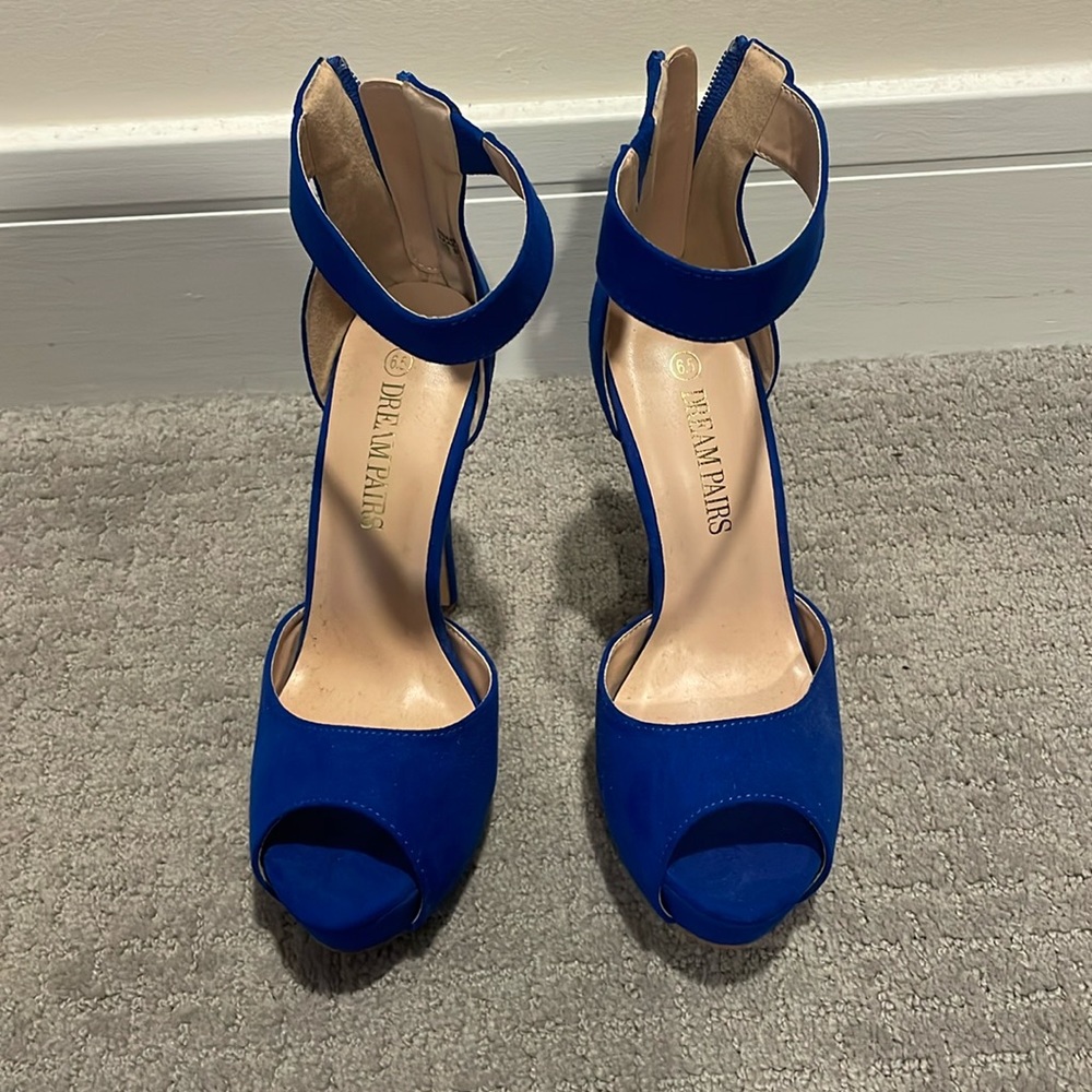 New blue high heels